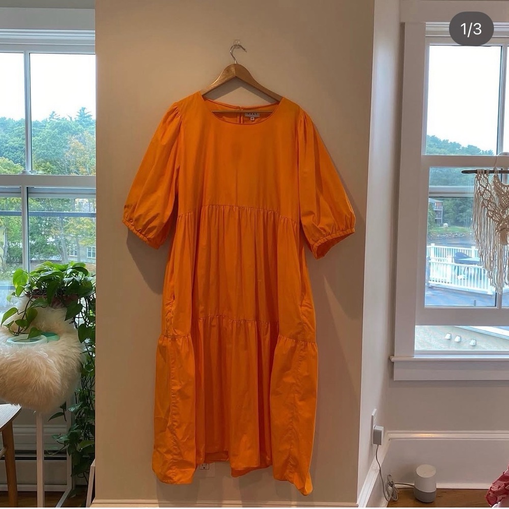 Wray NYC Rosemary Dress in 2X/3X in Vibrant Orange